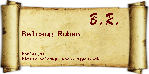 Belcsug Ruben névjegykártya
